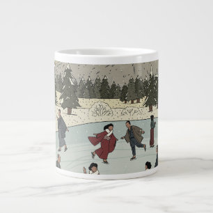 Seasonal Ice Skating Large Coffee Mug