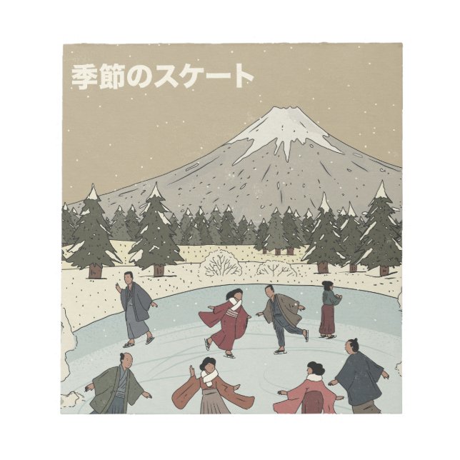 Seasonal Ice Skating Notepad (Front)