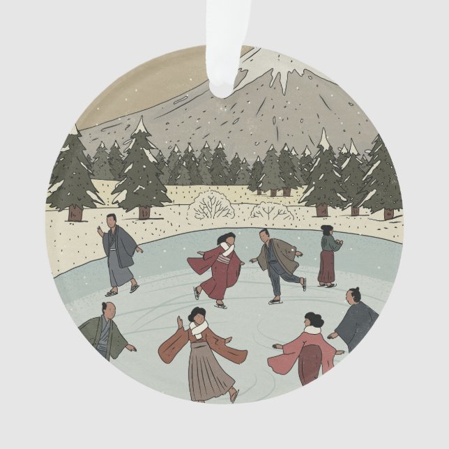 Seasonal Ice Skating Ornament (Front)