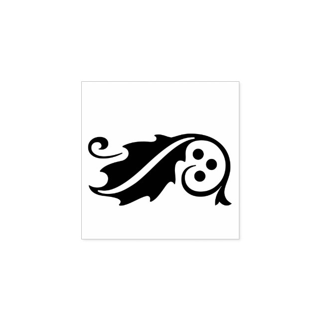 Seasonal Left Border Holly Decor Rubber Stamp (Imprint)