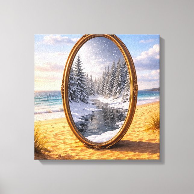 Seasonal Mirror Canvas Print (Front)