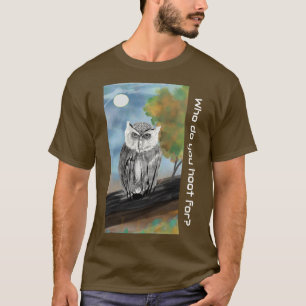 Seasonal Owl Painting in Nature Wonders T-Shirt