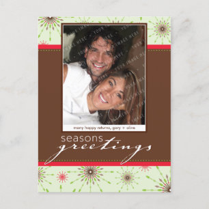 SEASONAL PHOTO POSTCARD :: patterned snowflake P2