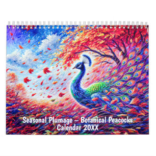 Seasonal Plumage – Botanical Peacocks Calendar