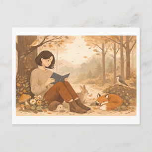 Seasonal Reading: Fall/Autumn Postcard