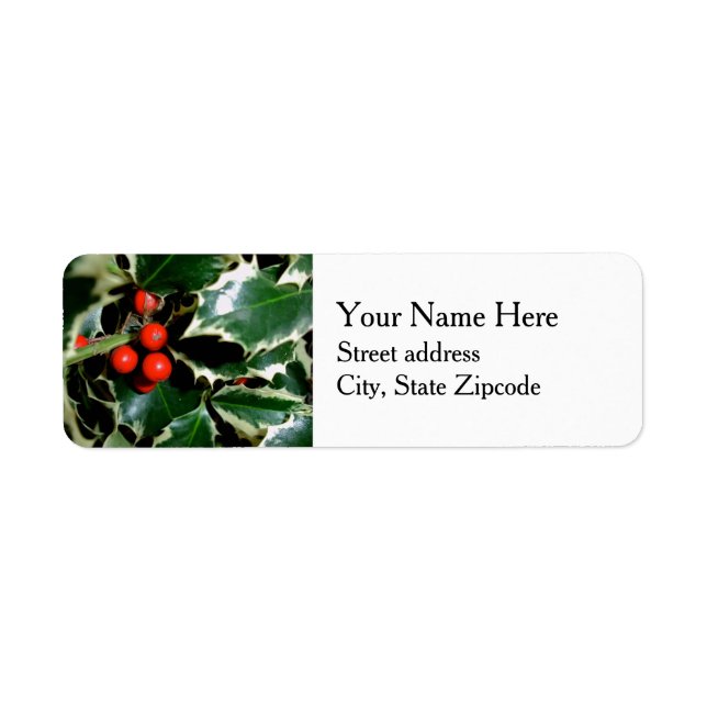 Seasonal return address label (Front)