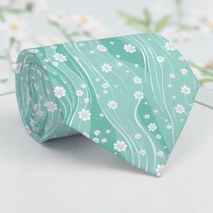 Seasonal Spring Teal Necktie Tie