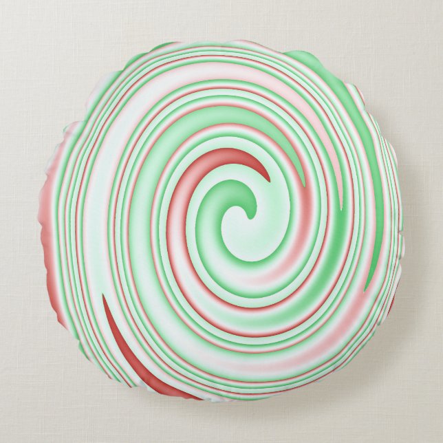 Seasonal Swirl Round Cushion (Front)