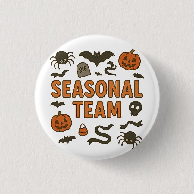 Seasonal Team Halloween 3 Cm Round Badge (Front)