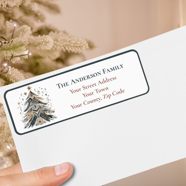 Seasonal Watercolor Boho Feathers Christmas Tree (Creator Uploaded)