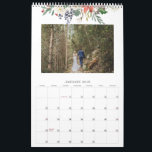 Seasonal Watercolor Foliage Monthly Photo Calendar<br><div class="desc">Customise with 14 or more of your own photos including front and back covers. Customise the layout of the days as well.</div>