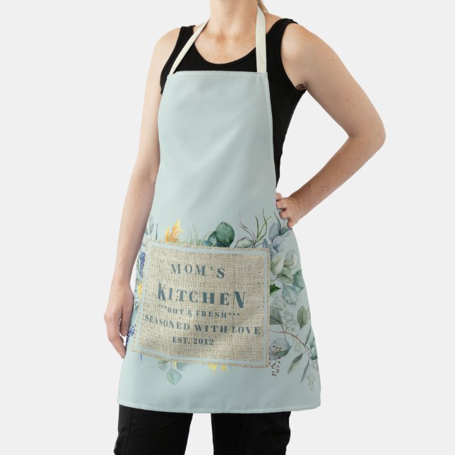 Seasoned with Love Burlap  Mum's Kitchen Apron (Insitu)