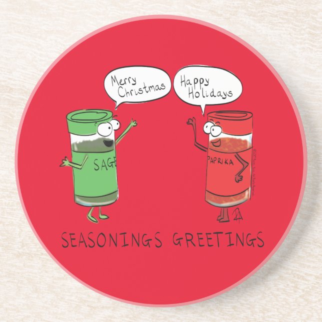 Seasonings Greetings Spices Coaster (Front)