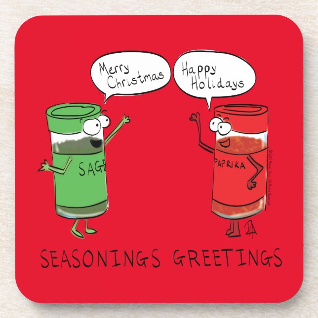 Seasonings Greetings Spices Coaster (Front)
