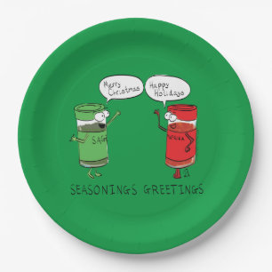 Seasonings Greetings Spices Paper Plate