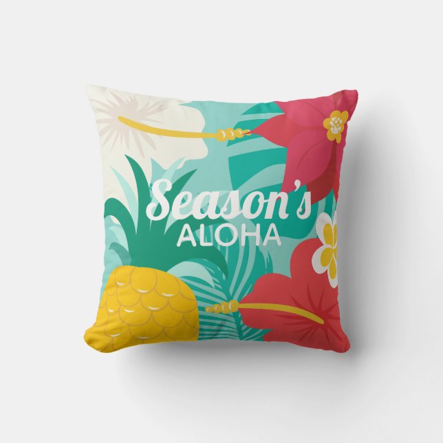 Season's Aloha Hawaiian Cushion (Front)