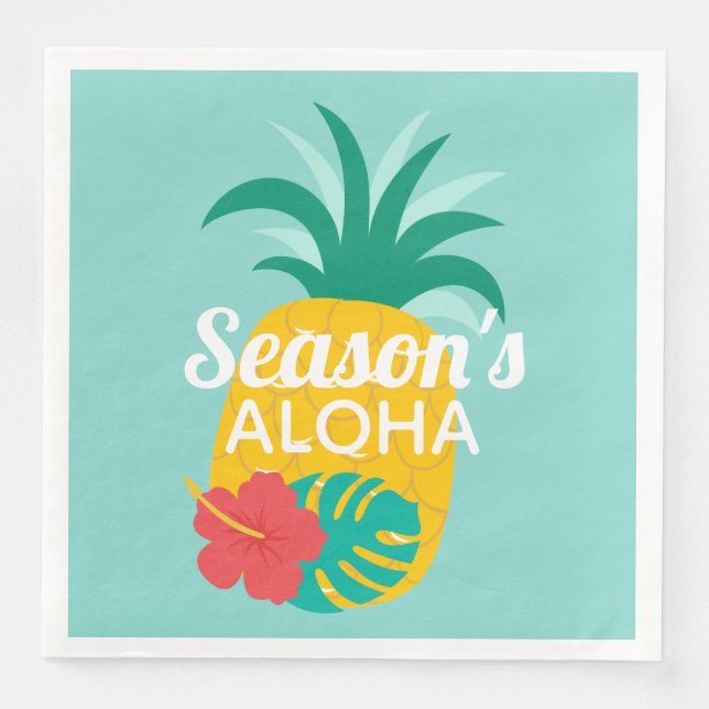 Season's Aloha | Hawaiian Napkin (Front)