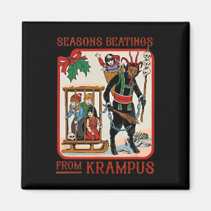 Seasons Beatings From Krampus Christmas Magnet