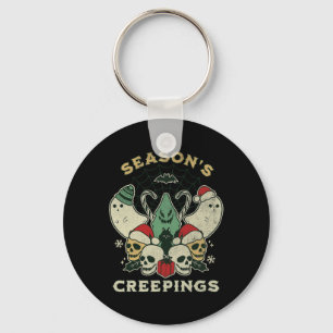 Seasons Creepings Fun Halloween Christmas Graphic  Key Ring