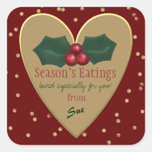 Season's Eatings Custom Baking Stickers