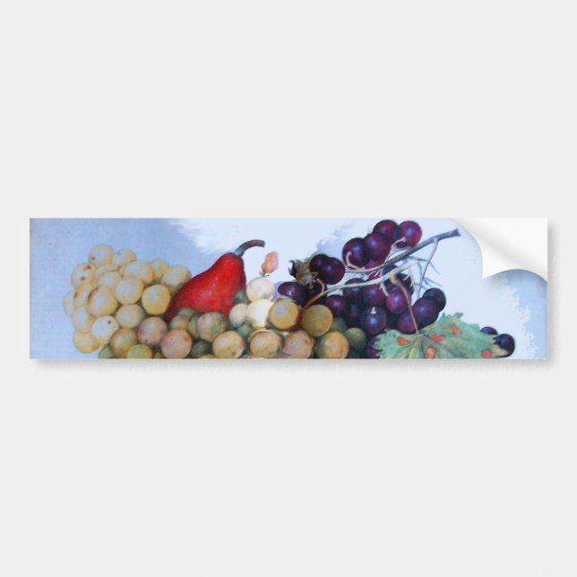 SEASON'S FRUITS 1 - GRAPES AND PEARS BUMPER STICKER (Front)