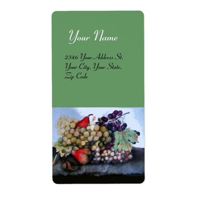 SEASON'S FRUITS 1 - GRAPES AND PEARS green (Front)