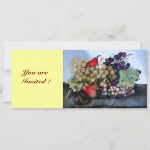 SEASON'S FRUITS 1 - GRAPES AND PEARS INVITATION