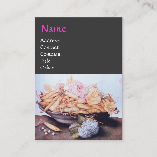 SEASON'S FRUITS 6 - BEANS AND ROSES BUSINESS CARD (Front)