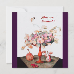 SEASON'S FRUITS  / FLOWERS ,PRUNES, AND LEAVES INVITATION