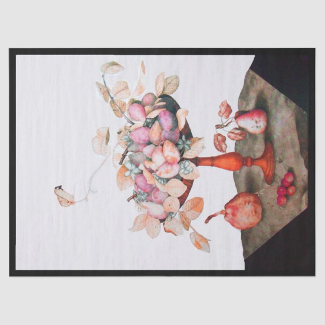  SEASON'S FRUITS /JASMINES ,PRUNES,PEARS TISSUE PAPER (Front)