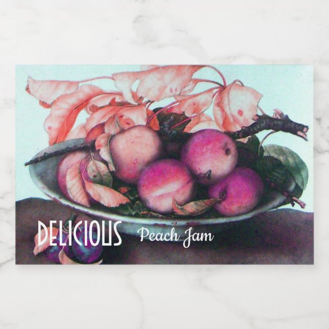 SEASON'S FRUITS / PEACHES Peach Jam Preserves Food Label (Single Label)