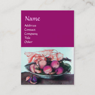 SEASON'S FRUITS Peaches,Prunes and Leaves Business Card