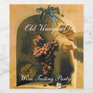 SEASON'S FRUITS PROSPERITY / GRAPES WITH BLUE BOW WINE LABEL