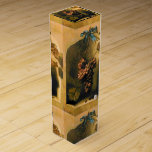 SEASON'S FRUITS -PROSPERITY HANGED GRAPES Rustic Wine Box<br><div class="desc">Hanged grapes, grape vines with blue ribbon , dragonfly and a butterfly Classic wine tasting design .Elegant still life collection created with digital re-elaboration from a Flamand fine art, oil painting XVII. Century.This classy design is perfect for nutritionists, dieticians, caterers, food service, preparation or restaurant , catering business, wine industries....</div>