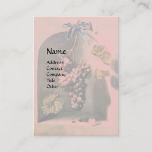 SEASON'S FRUITS - PROSPERITY ,pink red Business Card