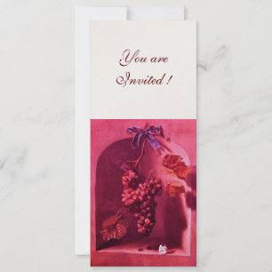 SEASON'S FRUITS - PROSPERITY pink red champagne Invitation