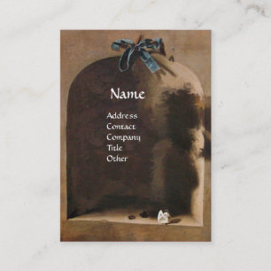SEASON'S FRUITS - PROSPERITY ,yellow green brown Business Card