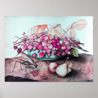 SEASON'S FRUITS / STRAWBERRIES AND PEARS POSTER
