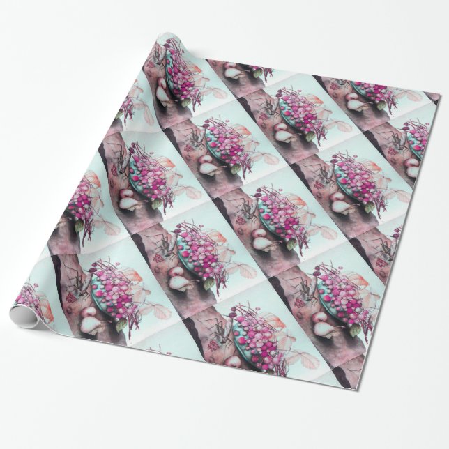 SEASON'S FRUITS / STRAWBERRIES AND PEARS WRAPPING PAPER (Unrolled)