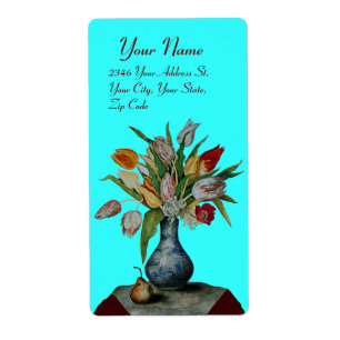 SEASON'S FRUITS -TULIPS blue turquase