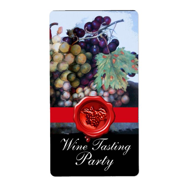 SEASON'S FRUITS WINE TASTING  PARTY,RED WAX SEAL (Front)