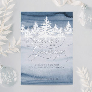 Season's Greeting Script Winter Forest Business
