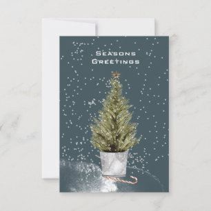 SEASONS GREETING SIMPLE UNDECORATED CHRISTMAS TREE
