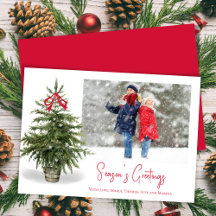 Season's Greeting Watercolor One Photo