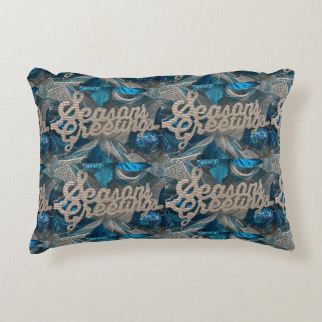 ***SEASONS GREETING*** WITH SILVER BACK DECORATIVE CUSHION (Front)
