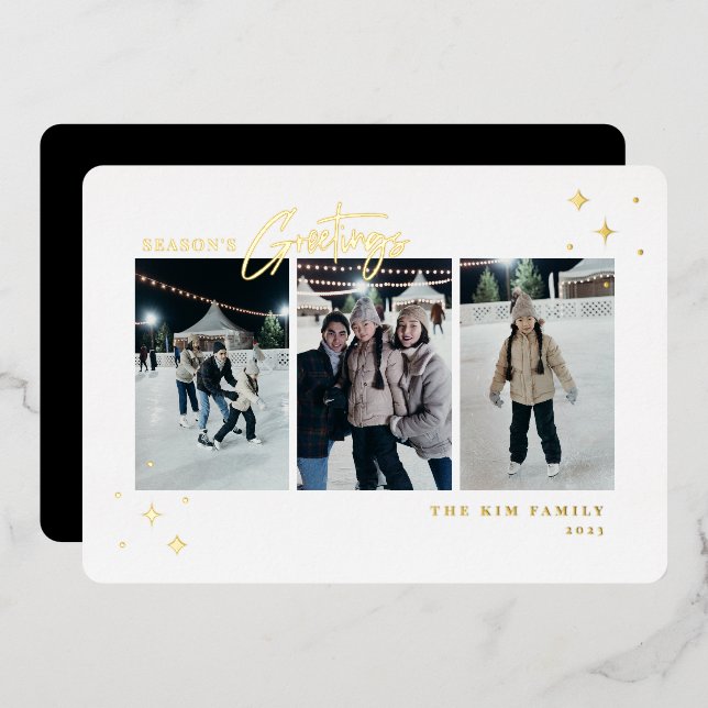 Season's Greetings 3 Photo (Front/Back)