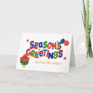 Season's Greetings Across the Miles Holiday Card