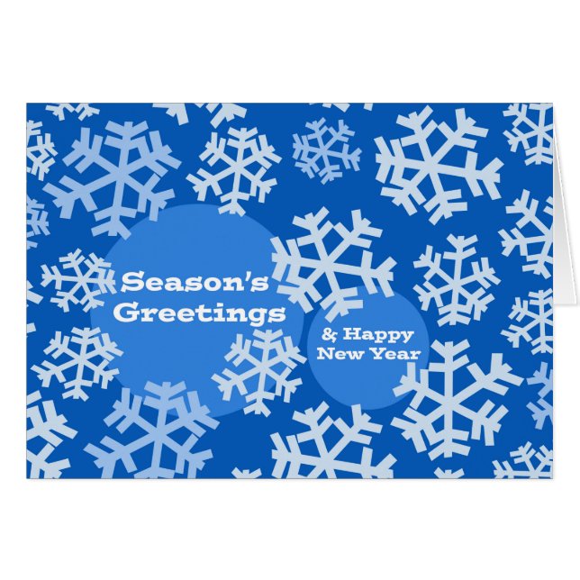 Season's Greetings and Happy New Year, Snowflake (Front Horizontal)