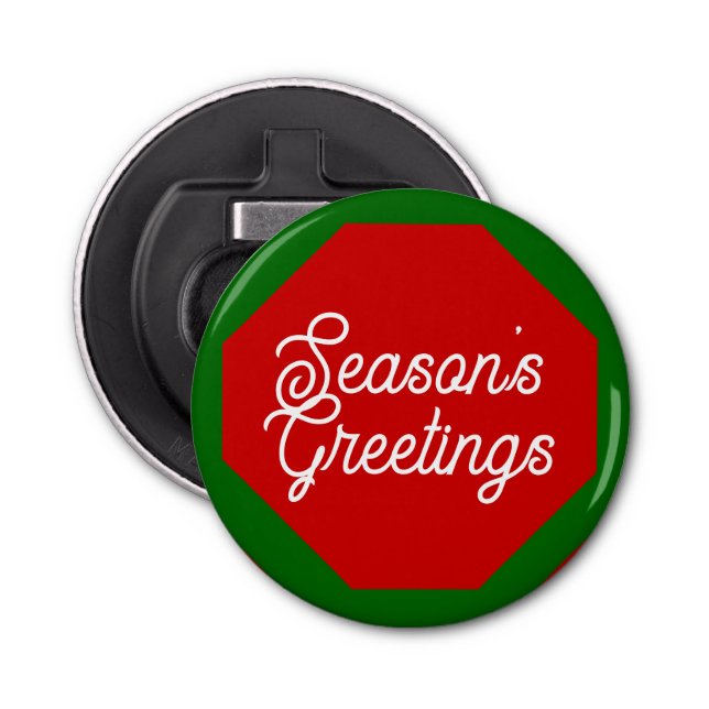 Season's Greetings Bottle Opener (Front)