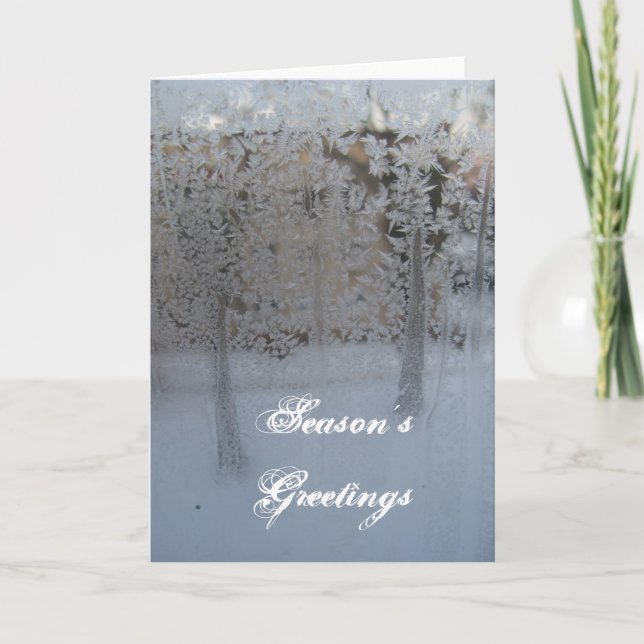 Season's Greetings by Frost Holiday Card (Front)